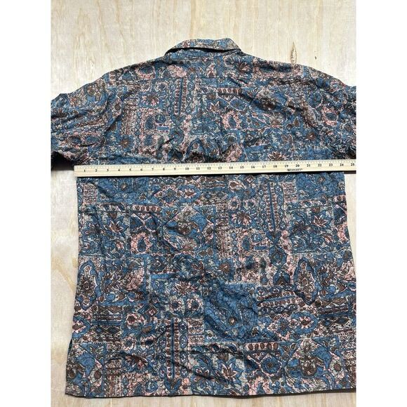Vtg REYN SPOONER Men's Hawaiian Shirt Ethnic Brown Geometric USA L Cotton - Picture 5 of 5